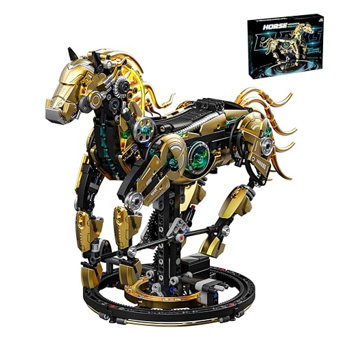 CSNRHG Mechanical Horse Building Block Set Build...
