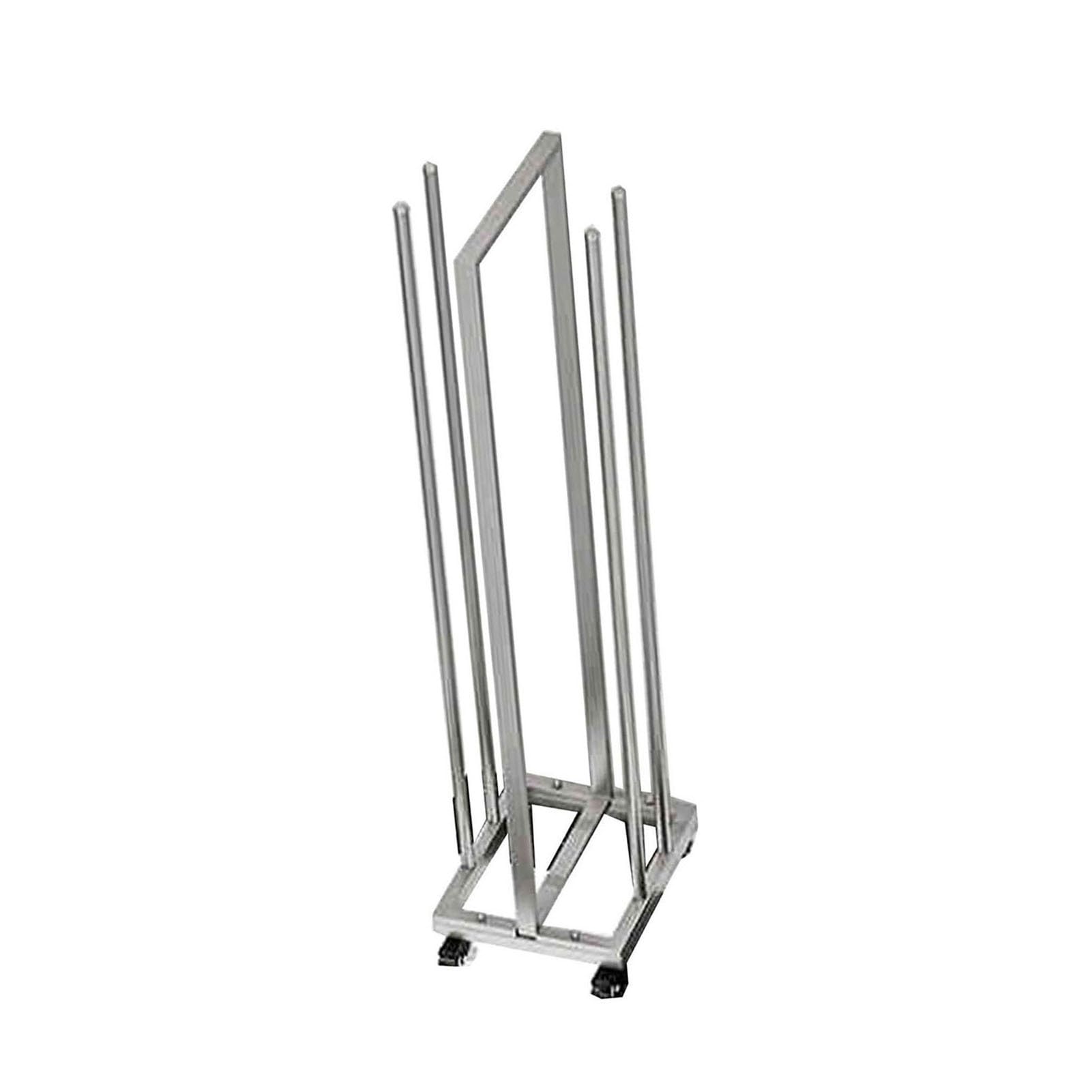 BHGFYXBS Movable Clothes Hanger Holder With Swivel Caster Wheels, Neat And Tidy For Closet Laundry Retail Store,Silver-100x30x35cm