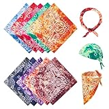 Chalier Cmfort Bandana Multifuncional, Colores de Moda Bandana, Bufanda Hombres y Mujeres Paquete de 10