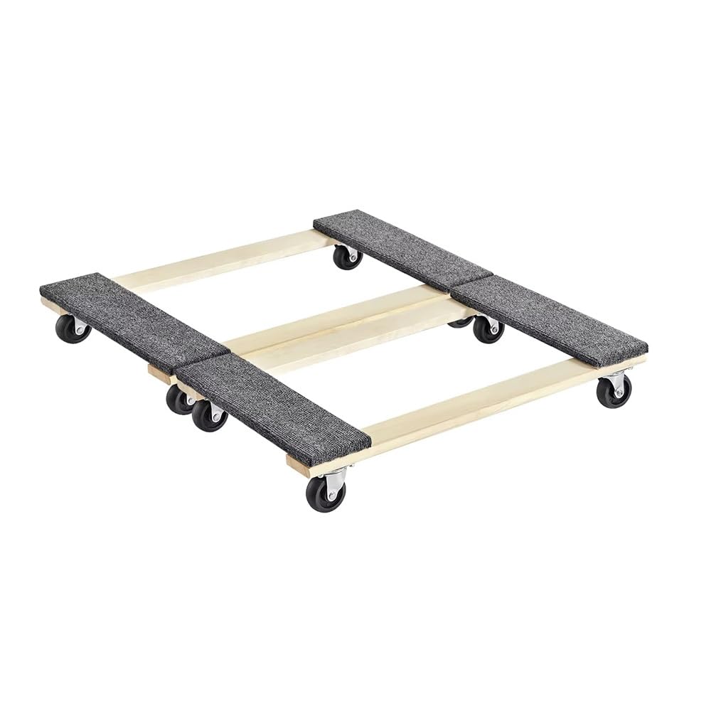 1000lbs Furniture Moving Pallet Trolley with 360° Swivel Casters - Industrial Machinery Mover for Easy Transport(2pcs)