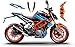 race-styles Pegatinas HighGLOSS compatibles con KTM Duke 125/390-2017-2020 | blueDecals Graphics (Duke 125)