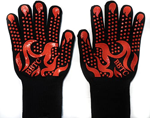 1472℉ Bbq Heat Resistant Gloves, Cooking Gloves, Oven Gloves Aramid Cotton Blend (Large, Red)… #TOP9