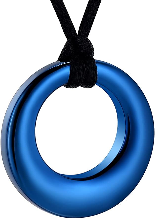 Hearbeingt Cremation Jewelry Urn Necklace for Ashes for Women Men, Circle of Life Eternity Memorial Pendant Ash Jewelry