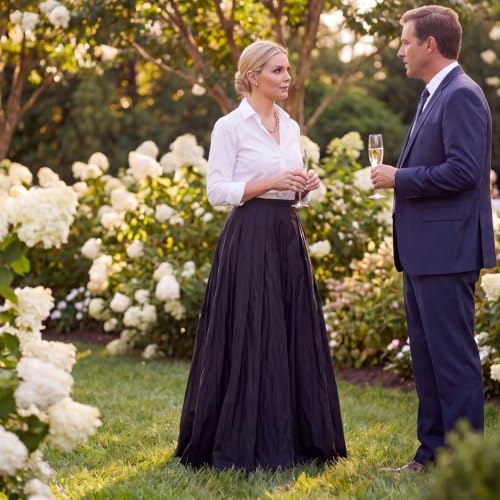 Image of Alex Evenings Women's Full Length Formal Maxi Skirt, Perfect for Special Evening to Party Guest (Petite and Regular Sizes)