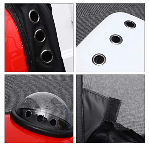 Mochila para transporte de animais de estimação Tehaux com cápsula espacial e 9 saídas de ar para ga