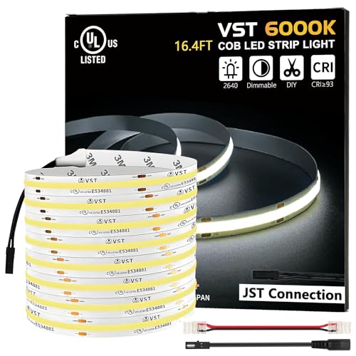 VST-164ft-COB-LED-Strip-Lights-Cool-White-6000K-24V-Dimmable-LED-Tape-Light-48w-2640-LEDs-Ra-93-IP30-Lighting-for-Kitchen-Cabinets-UL-Listed-Power-Source-Not-Included