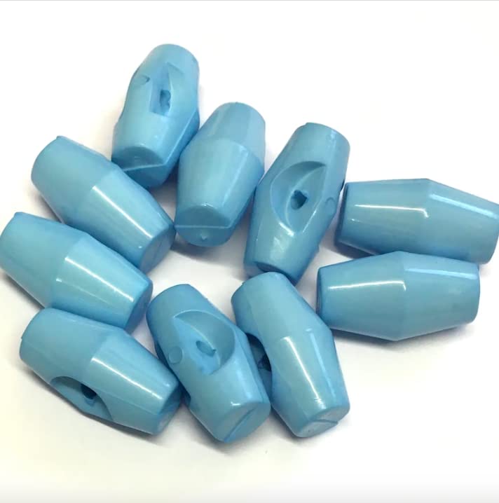 Baby Toggles 20mm Wide (3/4") Pack of 10 (Baby Blue)