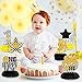 Outus 9 Pcs One Happy Dude Birthday Decoration One Happy Dude Honeycomb Centerpiece 1st Cool Birthday Table Decorations Smile Face Table Toppers Centerpieces for Baby Shower Party Supplies Decor