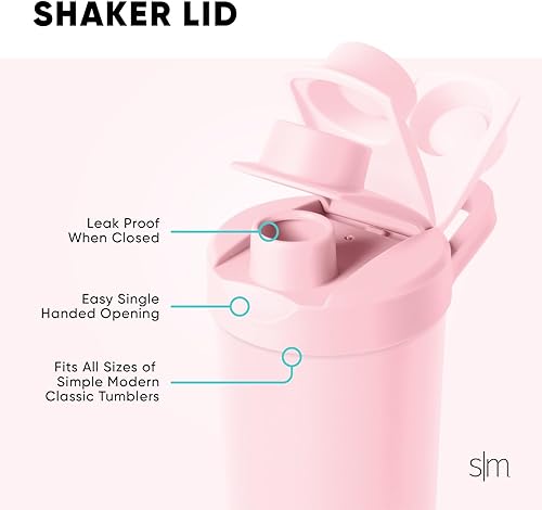 Miniatura 3 de Simple Modern Botella agitadora de acero inoxidable con bola de 24 onzas  Vaso aislado de metal para mezclas de proteínas, batidos y