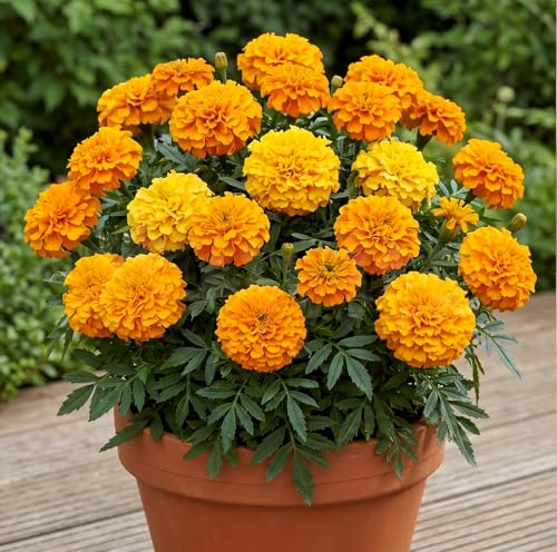 Image of Low Maintenance Hybrid Flower Seeds Combo Pack- All Year Flower Seeds Supply (MARIGOLD 3 VARIETIES)