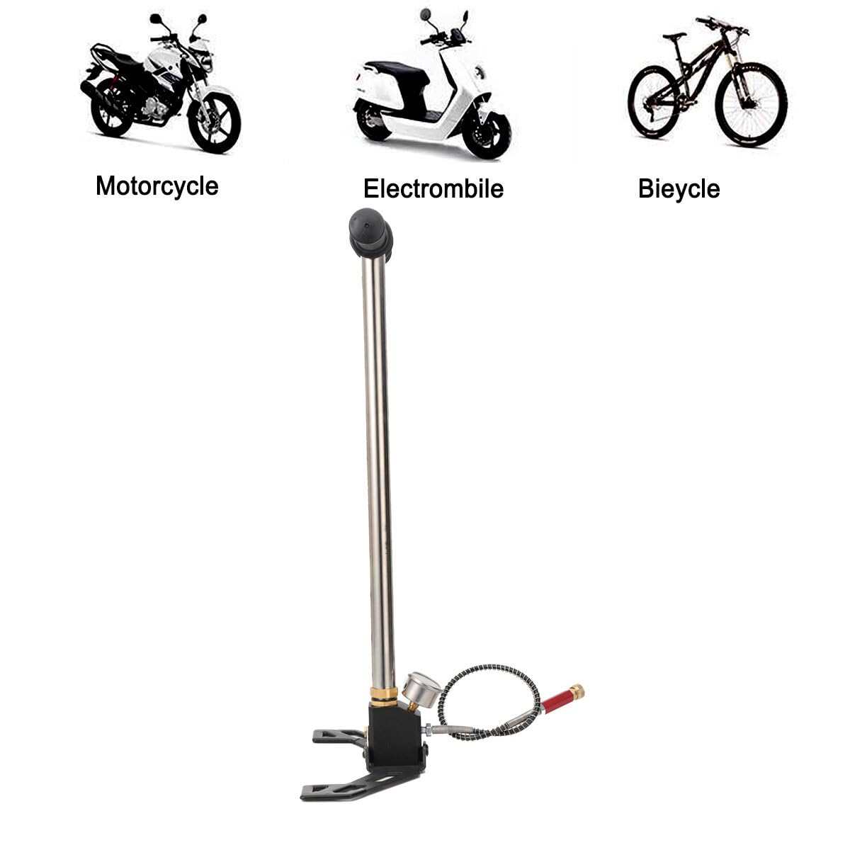 3-Stufige Luftpumpe PCP Handpumpe Luftgewehr Pumpe Hochdruckluftpumpe Standpumpe mit Manometer O-Ringen Schlauchlänge, 0-4500psi 30MPa für Minitauchflaschen Tauchflaschen Motorrad Auto Reifen