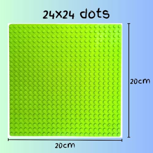 Image of Make-Believe Baseplate for Building Bricks - Compatible with Classic Bricks only (24x24 dots) (Pack of 4)