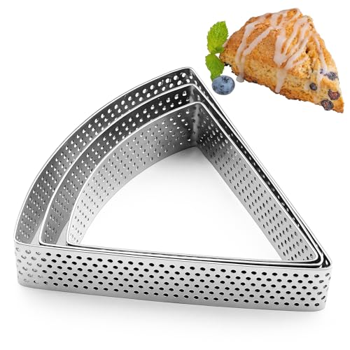 Lot de 3 emporte-pièces triangulaires pour scones, emporte-pièces triangulaires équilatéraux, outil de cuisson idéal pour scones, pâtisseries et desserts