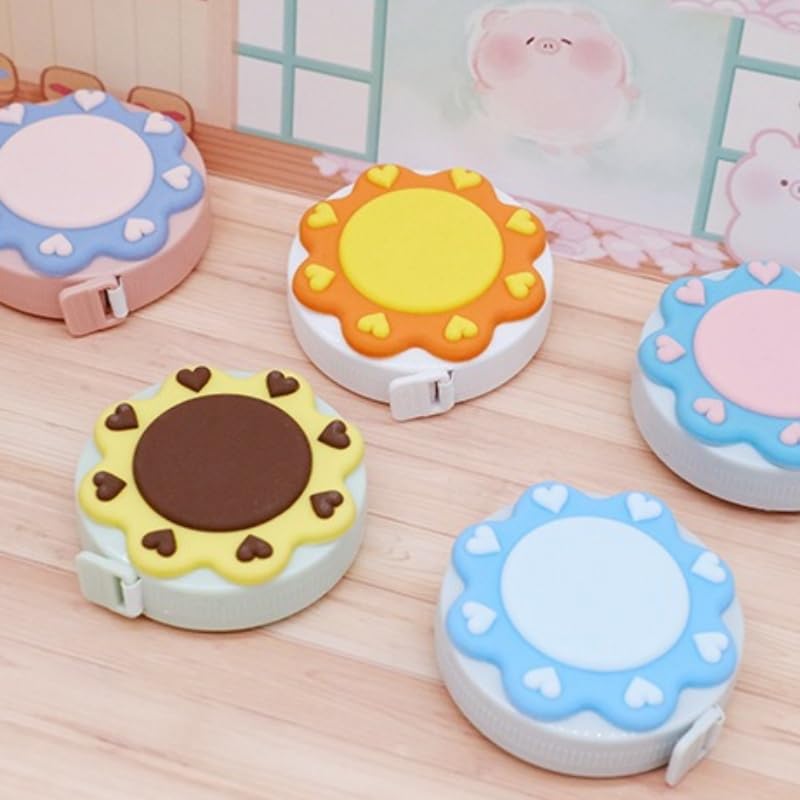 1PC Mini Retractable Tape Measure Cute Compact Dual Scale Design for Sewing Tailoring, Body Waist Arm Measurement, Portable Travel Use, Purple