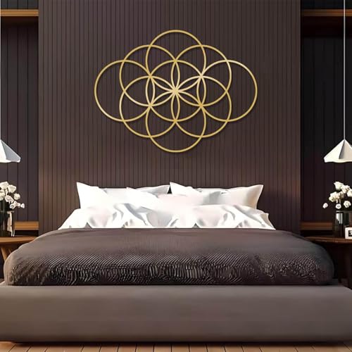 Modern Geometrical Circles Shapes Metal Wall Art, Circles Metal Decor,