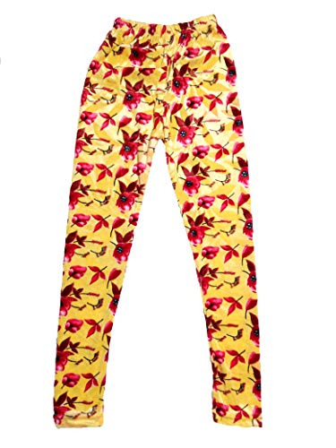 Image of indi weaves Girls Printed Velvet Leggings Pack of 5