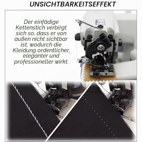 Tragbare Blindstich-Saummaschinen, Näh- und Stickmaschine, maximale Geschwindigkeit von 1200 U/min, Nadelsteigung 3-8 mm, zum Säumen von Hosen mit Pedal mit 10 Nadeln
