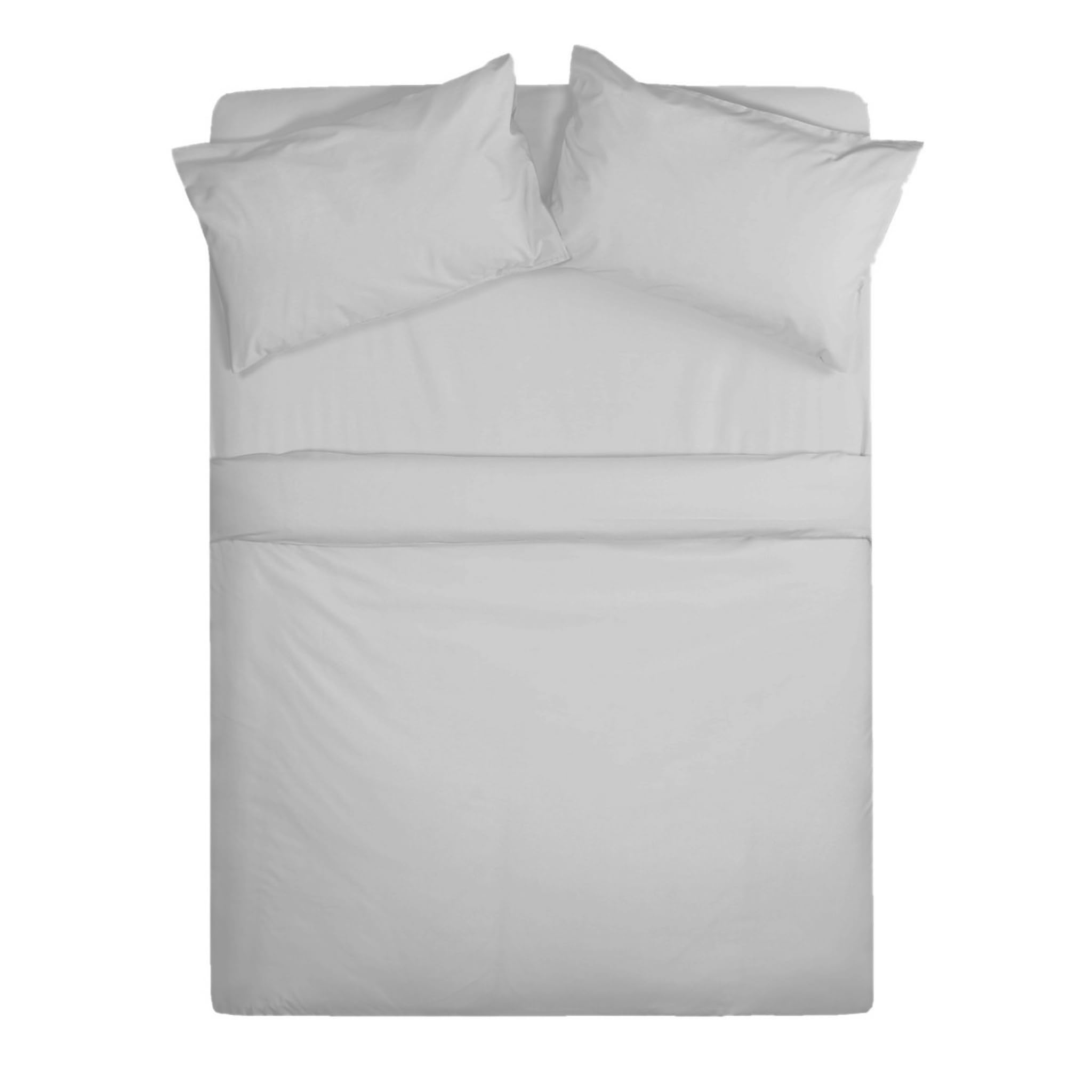 Comfortcare Silver Flame Retardant Bed Linen Single Duvet Cover - Envelope End (Silver)