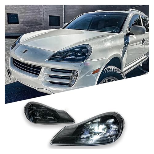 IEJPEQWW Phare de voiture Compatible avec Porsche Cayenne 957, style amélioré, nouveau phare,...
