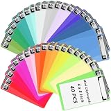 40 Pcs Mini Plastic Clipboards Bulk 20 Neon Colors 4 x 8 in Kids Clip Board Half Page Clipboard Portable for Restaurant School Waitress Guest Server Books Menu Holder