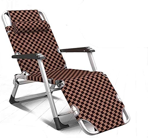 Chaise longue pliante robuste en métal : fauteuil inclinable et confortable pour jardin