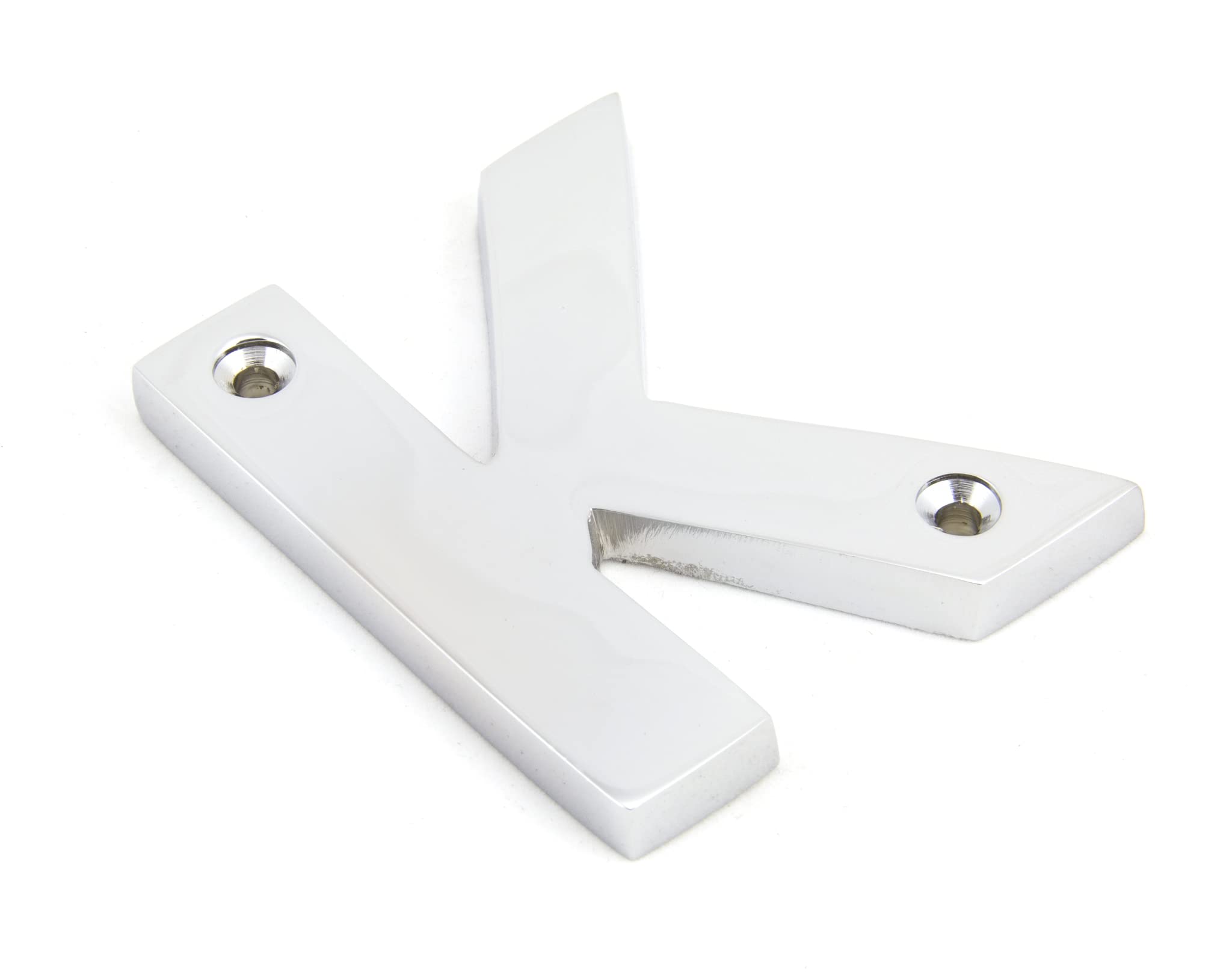 From The Anvil Letter K Door Number - Silver - Brass