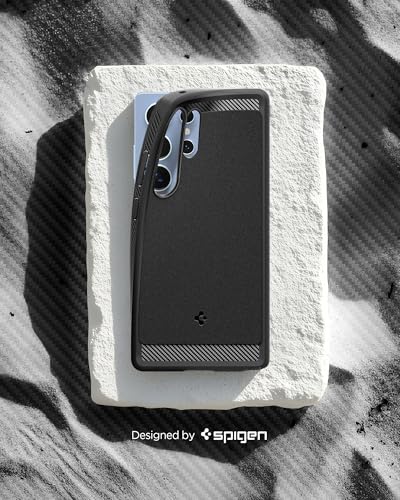 Image of Spigen Rugged Armor MagFit Designed for Galaxy S25 Ultra Case [Fast Wireless Charging /Magnet for Galaxy] (2025) - Matte Black