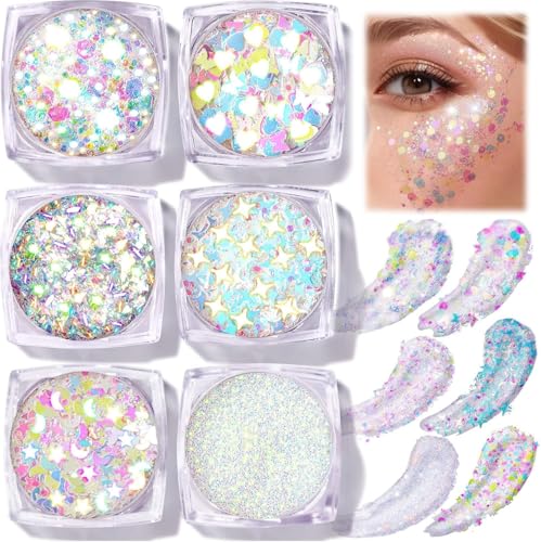 La Mejor Recopilación de Purpurina los más solicitados. 44 lentejuelas Gel Con Purpurina Corporal, Gel Corporal Con Para La Cara, Holográfico Brillante De Larga Duración, Lentejuelas Gruesas, Purpurina Para Ojos, Labios, Cabello, Uñas,...