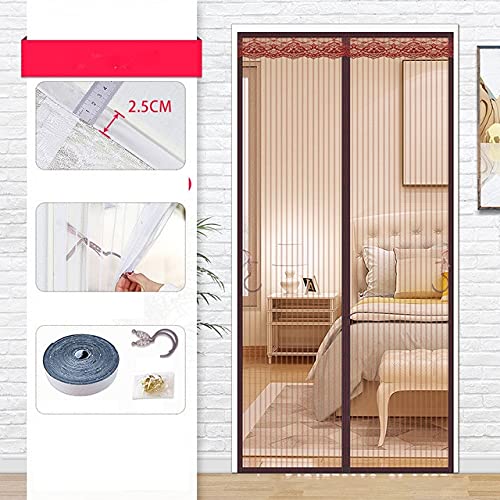 Moustiquaire porte magnétique 120x210 anti-moustique rideau aimanté