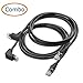 Cable Matters 10Gbps Combo-Pack 90 Degree Cat 6 Ethernet Cable - 5ft, Cat6 Right Angle Ethernet Cable (Right Angle Up and Down Connectors)