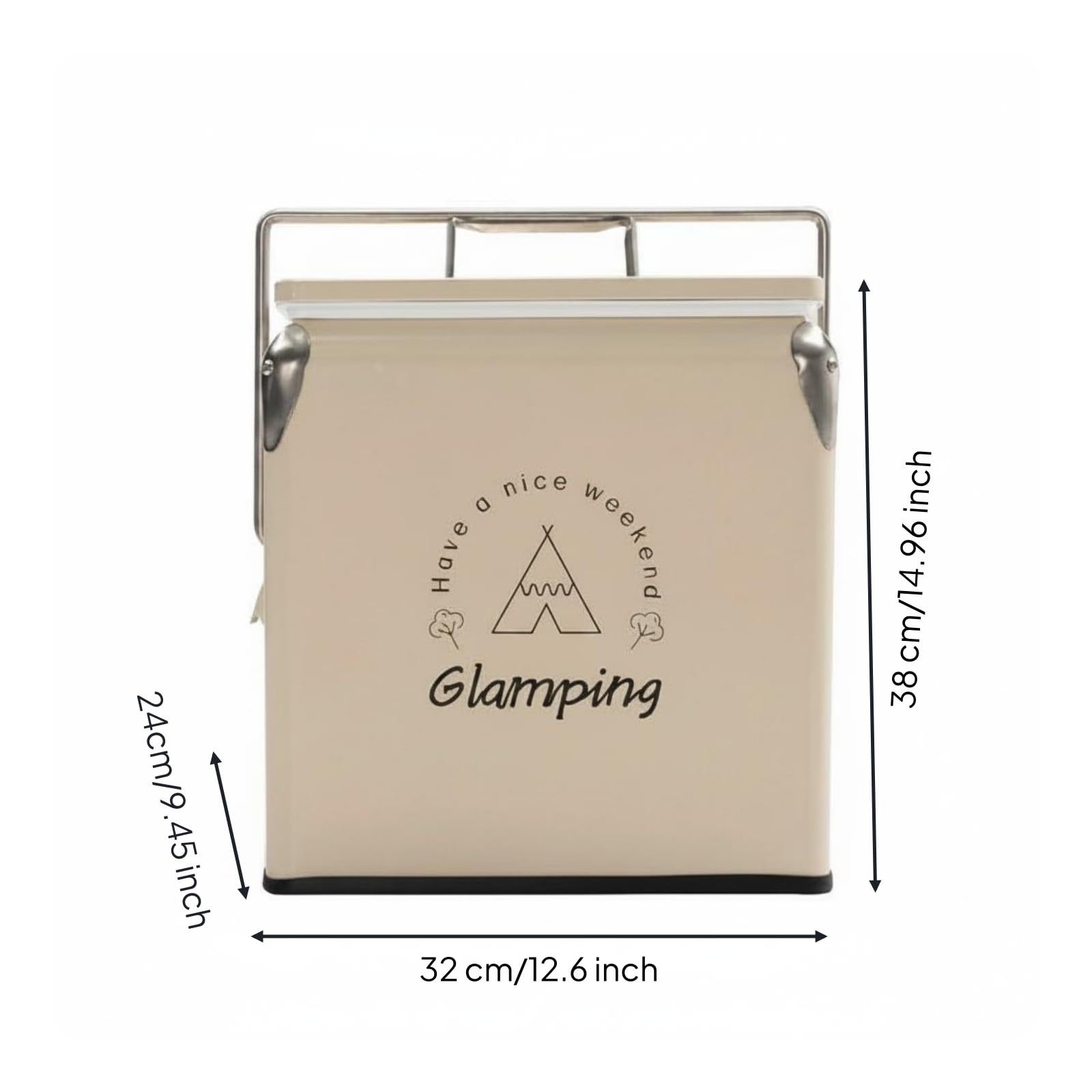 Borsa Termica Portatile Frigo da Campeggio Contenitore Isolato Ghiacciaia Picnic con Capacità 13l E Struttura Robusta Adatta a Campeggio Spiaggia Viaggio