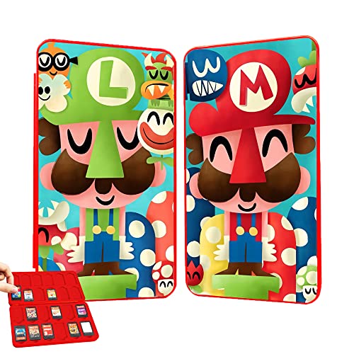Funda de Tarjetas de Juego y Micro SD Compatible,Estuche de Tarjetas de Juego para Nintendo Switch, Nueva Estuche Cartuchos para Nintendo Switch con Patrón Dinámico 3D (M) Cover