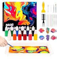 Beanewone Water Marbling Paint Kit for Kids, Arts and Crafts for Kid Age 6-12 Years Old Girl Gifts, Craft Kits for Kids Age 6 7 8 9 10 11 12