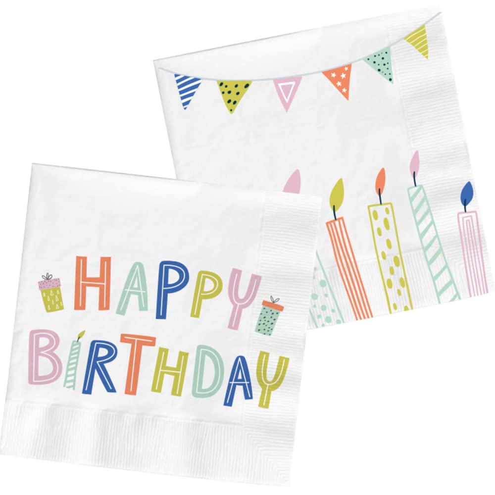 Folat Eco Party 62837 Napkins 33 x 33 cm Pack of 20 Multi-Coloured, multicoloured, Mittel