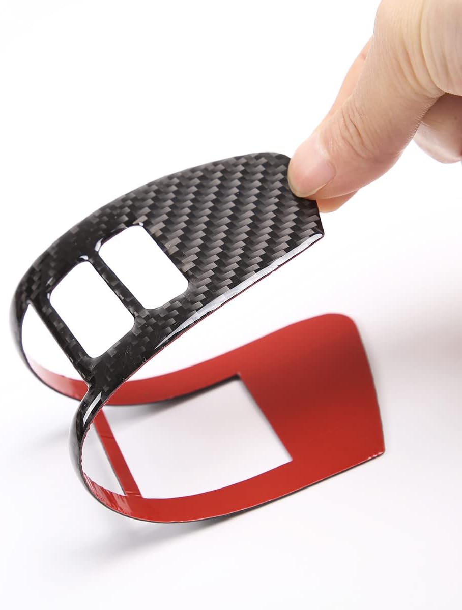 for Toyota Tacoma 2011-2015 Real Carbon Fiber Car Glass Lift Switch Sticker Decorative Panel Cover Protection Car Interior Accessories