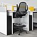 Devoko Drafting Chair Tall Office Chair with Flip-up Armrests Executive Computer Standing Desk Chair with Lockable Wheels and Adjustable Footrest Ring (Black)