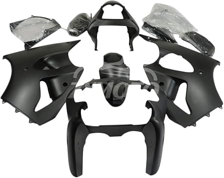Matte Black ABS Plastic Fairings Kit Fit for Kawasaki Ninja ZX6R 636 2000 2001 2002/ Fits ZZR600 2005 2006 2007 2008 Bodywork