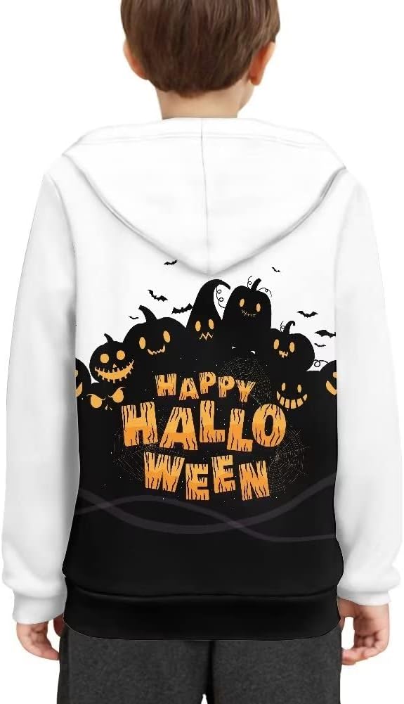 COEQINE Boys Girls Pullover Hooded Long Sleeve Hoodies Sweatshirt with Pocket for 6-16 Year