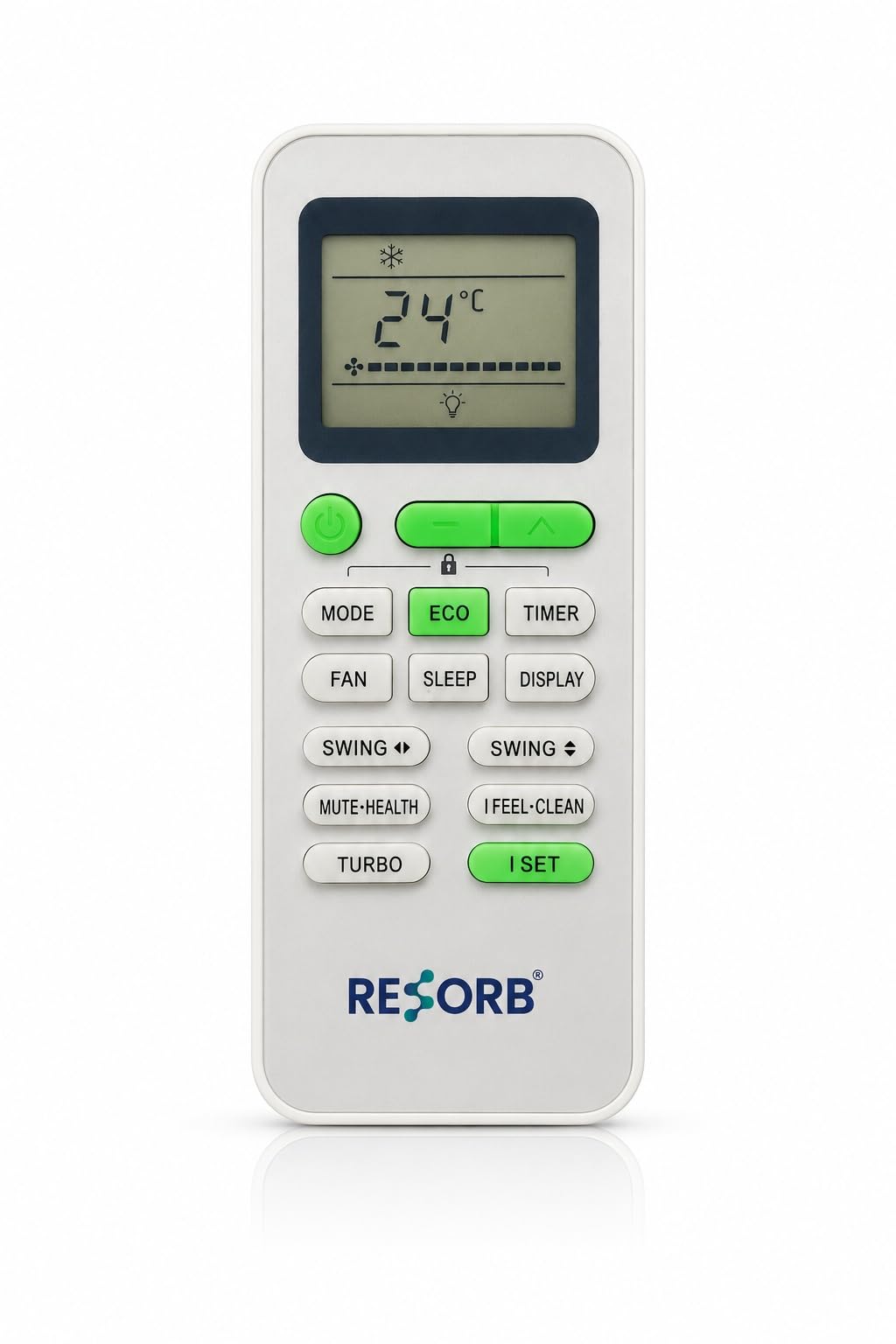 AC Remote Compatible with Godrej Kelvinator Hitachi TCL Air Conditioner | Replacement Remote Control with Mode Fan Swing Timer Sleep Eco Turbo Functions | White | RE 221A