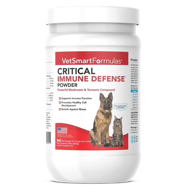 Suplemento Fitoterápico para Cães e Gatos VetSmart Formulas Critical Immune Defense em Pó, Sabor Frango Hipoalergênico, 540 g
