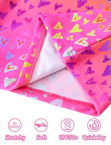 Image of Girls Rash Guard Swimsuit Two Pieces Adorable Swimswear Quick Dry Bathing Suit Long Sleeve