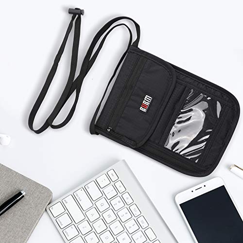 Bubm Unisex Travel Neck Pouch Wallet With Rfid Blocking Passport Holder To Keep Your Cash And Documents Safe Black #TOP5