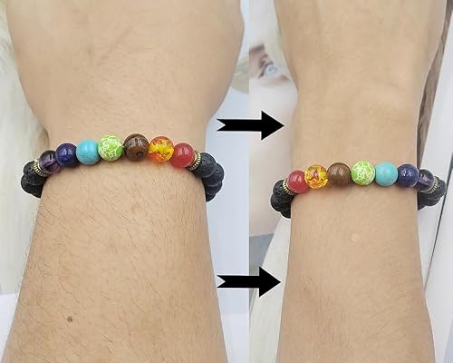 Miniatura 2 de Pulsera de 7 chakras para mujeres y hombres, collar de curación de orgón, dije de aromaterapia, difusor de aceites esenciales, pulseras de joyería,
