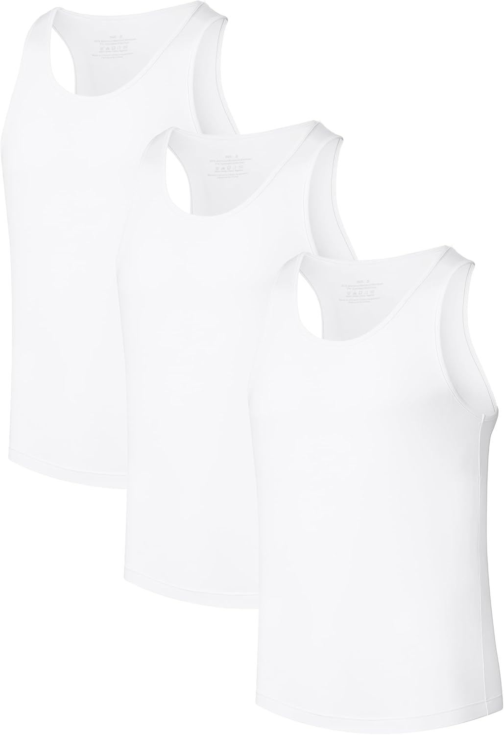 CF Men's Undershirts Bamboo Viscose Tank Tops Men Crew Neck Moisture Wicking Tank Shirts 3/5 Pack