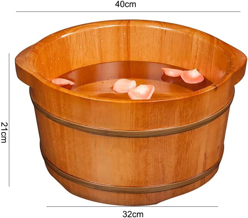 Balde de madera para baño y masaje de pies miniatura 6