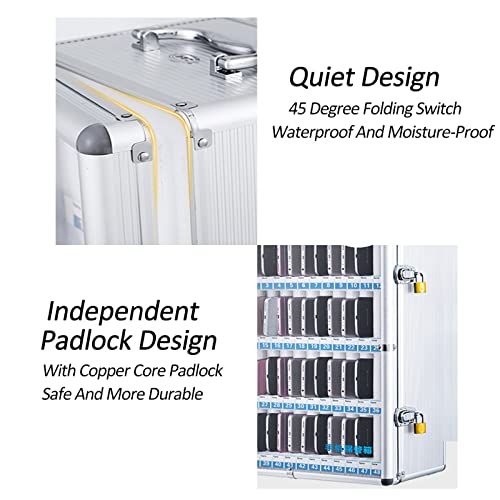 Coffret en alliage d'aluminium pour téléphones portables avec 48 compartiments robustes - 6