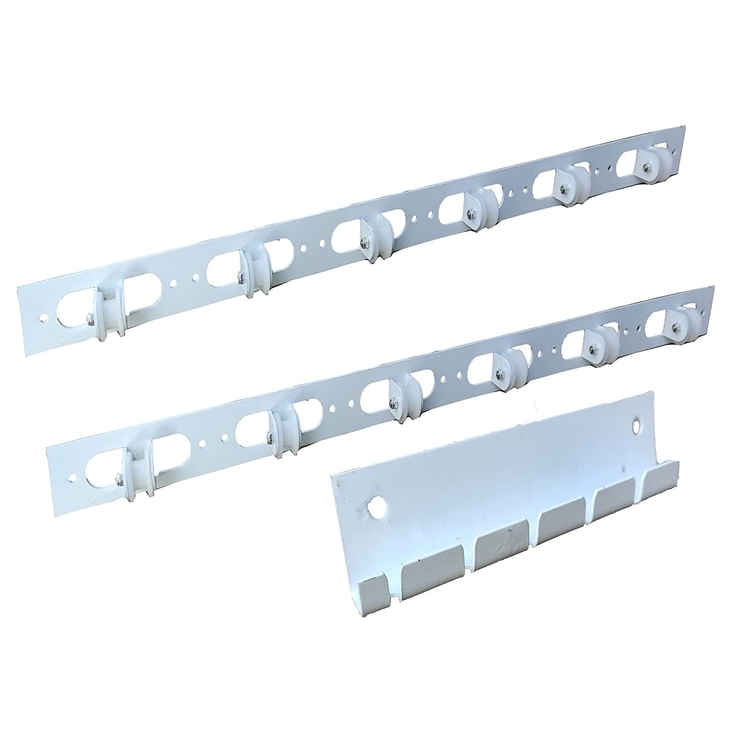 NR Industries 2 Ceiling Holders with Wall Holder Stainless Steel