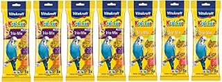 WUNDAPETS Vitakraft Trio Mixed Variety Pack Budgie Kracker Hanging Bird Cage Seed Stick Treats 7 Pack 6 Flavours