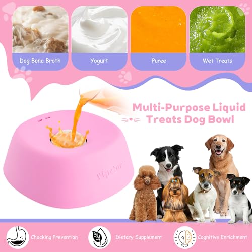 Image of Yipetor Dog Lick Bowl, Rolled Ball-in Slow Feeder Enrichment Puzzle Toys