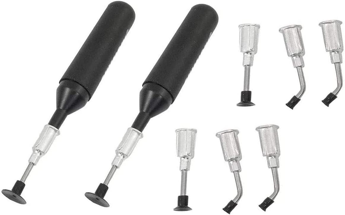 Pack of 2 Vacuum Sucking Pen Pick up Tool Kit with Suction Tips and Suction Cups for IC SMD Precision Component Placement